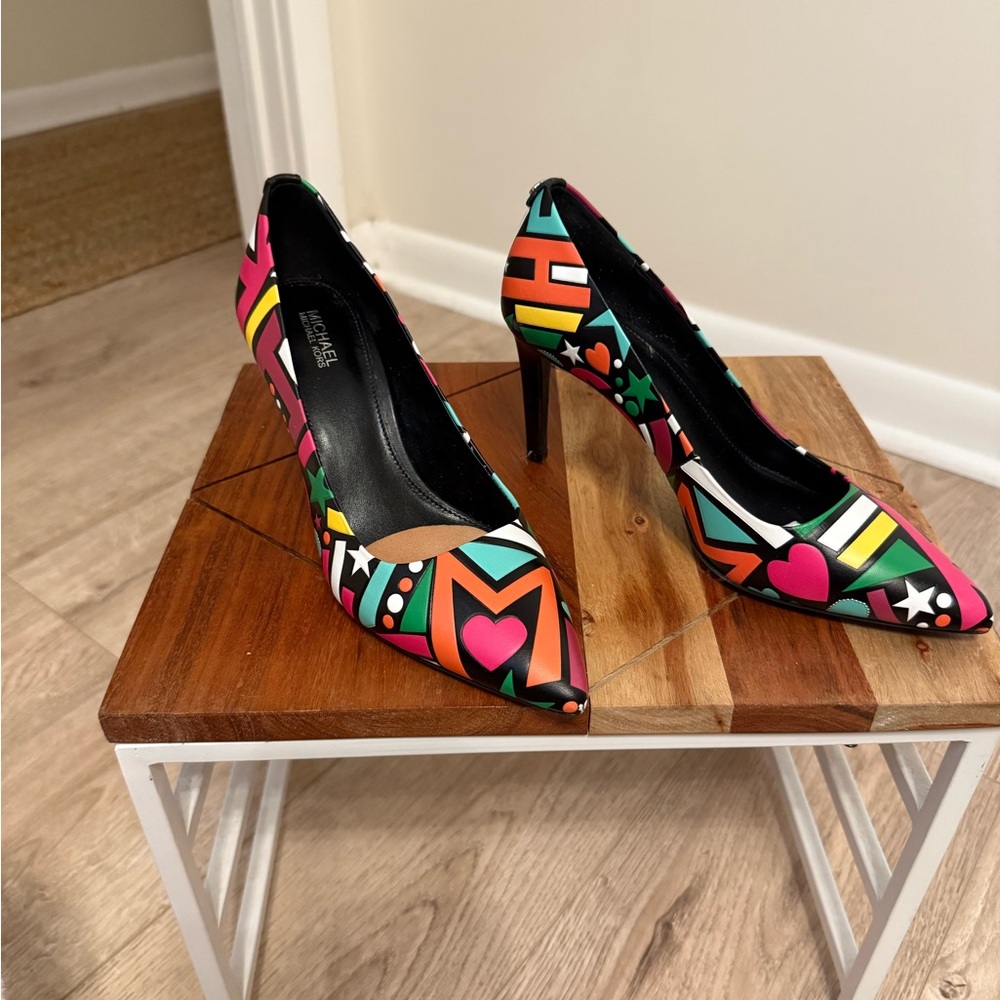 Michael Kors Multicolor Geometric Heels